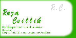 roza csillik business card
